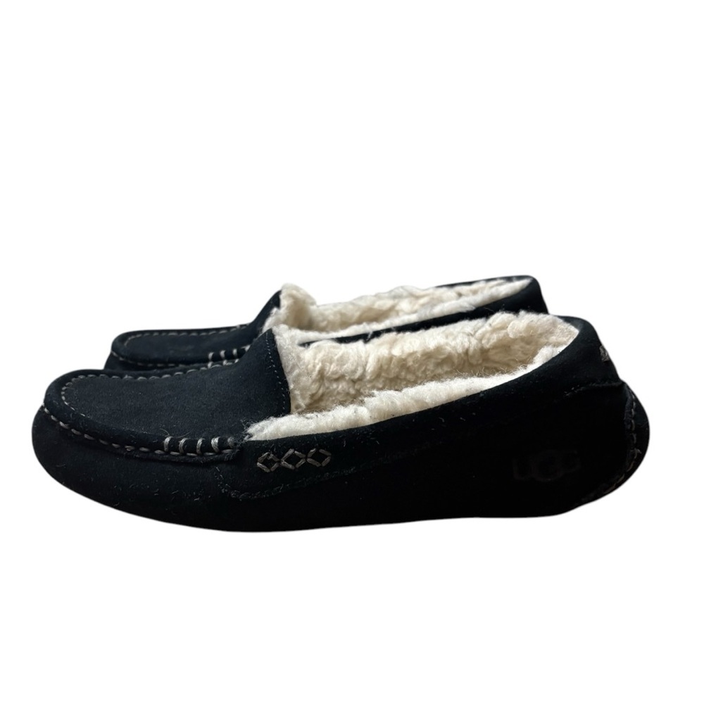 UGG Ansley Suede Moccasin Slippers in Black Size 8 — SUPER COMFY!!! - Picture 5 of 9